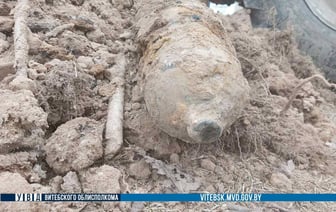 Советскую авиабомбу весом четверть центнера нашли в Новолукомле при благоустройстве