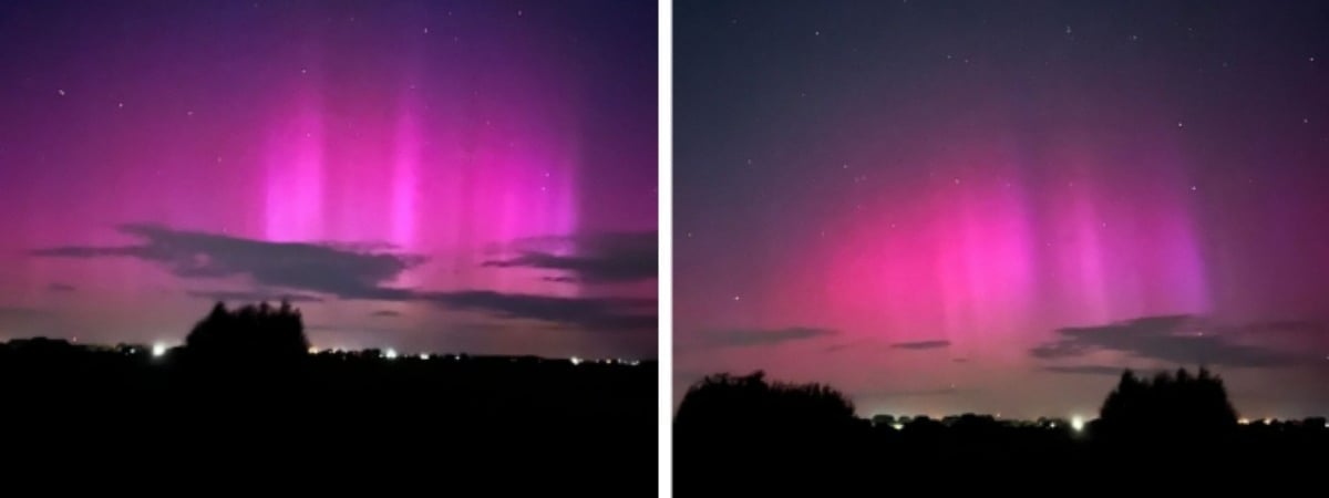 Жители Гомельщины ночью сняли северное сияние — Фото