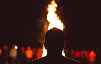 В Глубокском районе сгорел «Кировец»