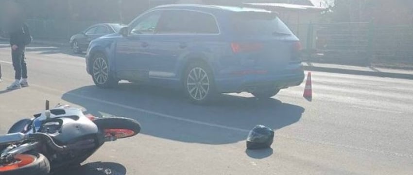 Мотоциклист влетел в Audi в Барановичах