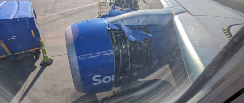 У самолета Boeing оторвало крышку двигателя во время взлета в Денвере