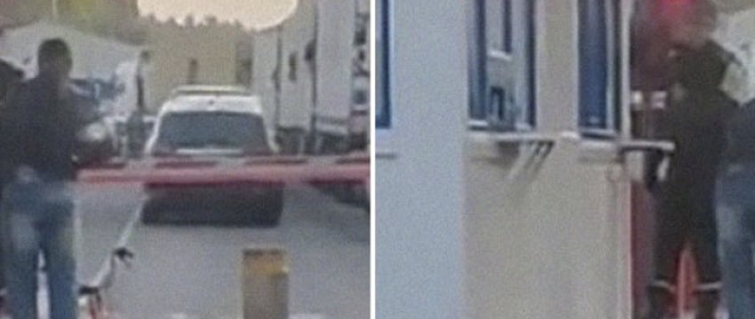 Необычный велосипедист на границе