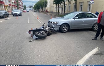 ДТП в Полоцке: Молодой мотоциклист пострадал от столкновения с легковушкой