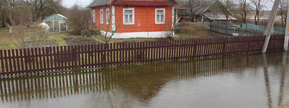 Кругом вода — под Гродно подтопило деревню (видео)