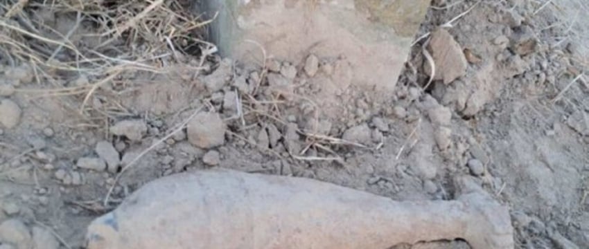 Житель Барановичей на своем дачном участке нашел снаряд времен ВОВ