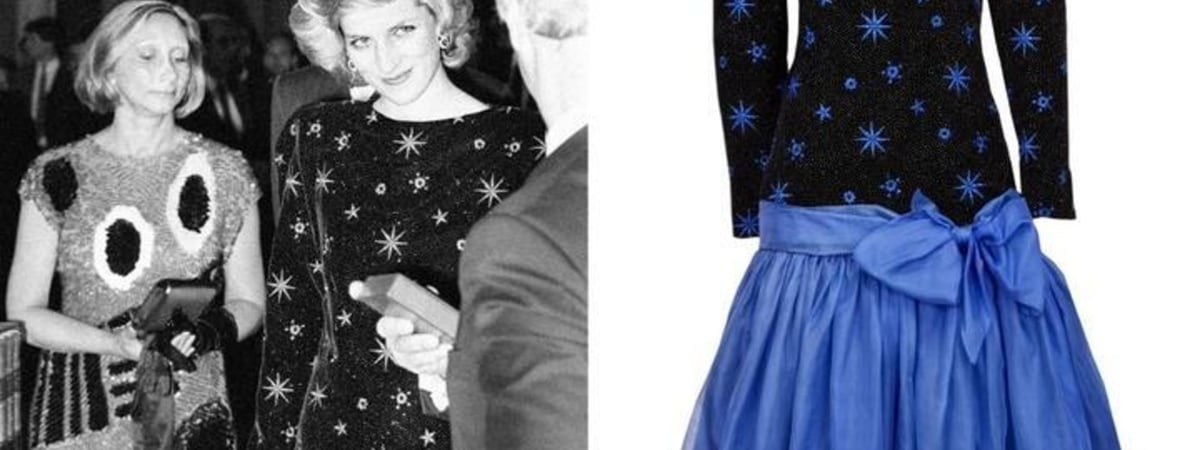 Платье принцессы Дианы, в котором она дважды выходила в свет, продали на аукционе за более чем 1,14 млн долларов