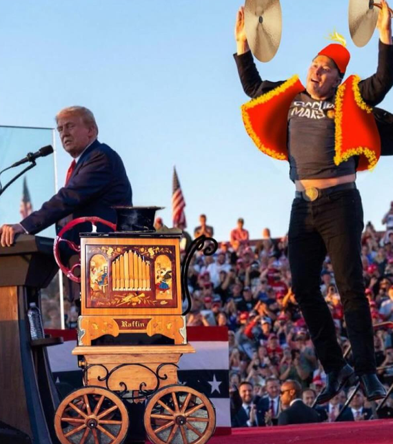 Илон Маск стал мемом после прыжков на митинге Трампа