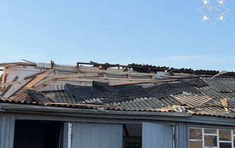 В Гомеле горел склад. Причиной мог стать сбитый беспилотник