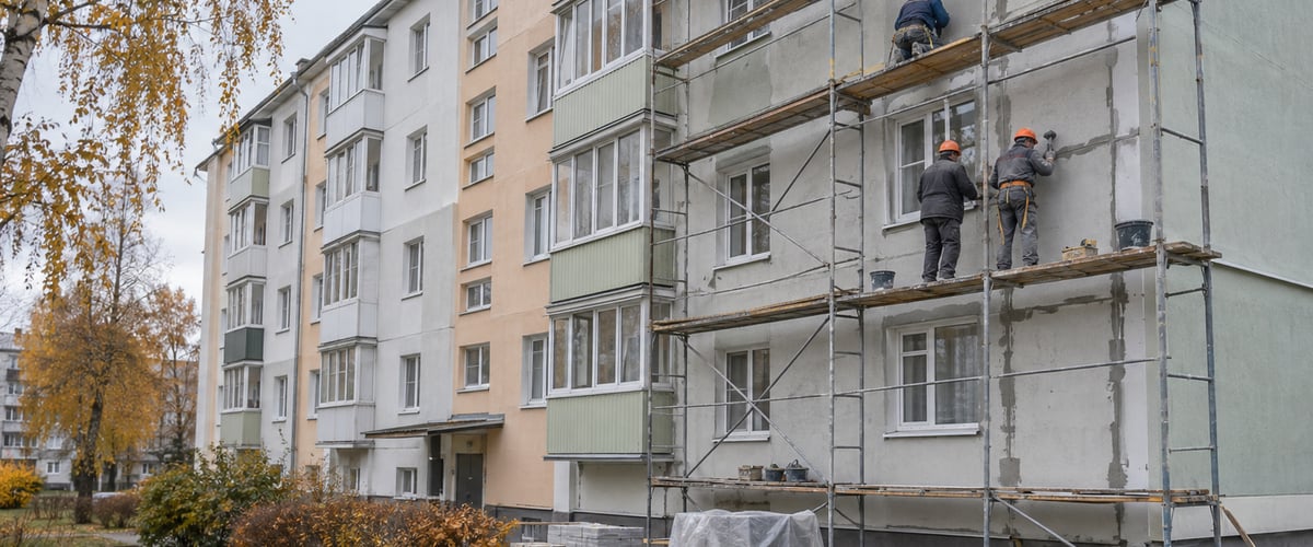 В Волковыске и Красносельском продолжается капитальный ремонт домов