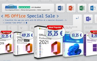 Обновите свой компьютер до Microsoft Office 2021 (пожизненно!) и Windows 11 (от 10 € ) на распродаже офисных приложений Godeal24!