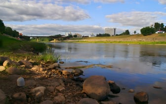 Уровень воды в Двине в черте Витебска упал еще сильнее