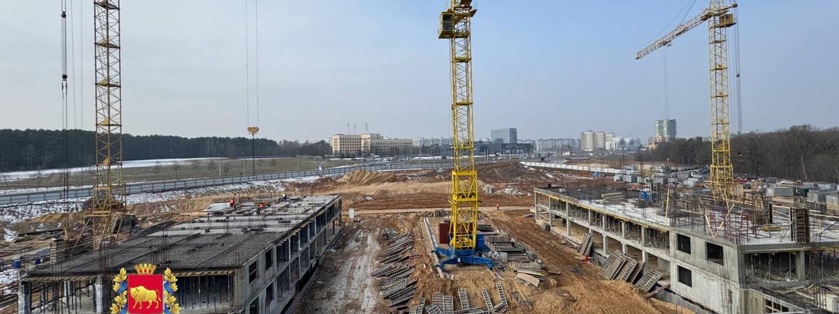 Строительство идет по графику — что происходит на площадке новой больницы в Гродно