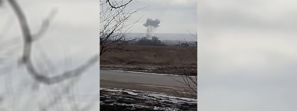 В сети появилось видео сбитого под Луганском самолета — Видео