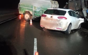 В Каменецком районе произошло ДТП с участием трактора и легкового автомобиля