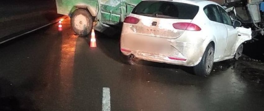 В Каменецком районе произошло ДТП с участием трактора и легкового автомобиля