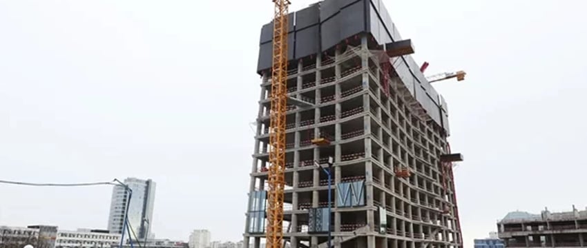 Как идет строительство самого высокого здания в Беларуси