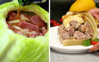Вырежьте из капусты середину и залейте мясную начинку пивом. Этот рецепт набрал в TikTok 3 млн просмотров