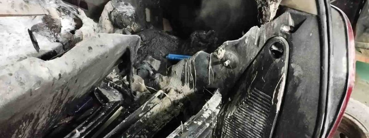 В Лиде горел автомобиль – что произошло