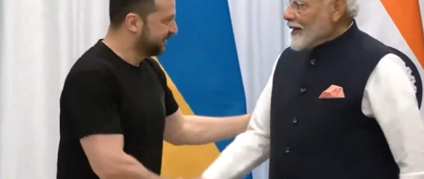 Премьер-Министр Моди И Президент Украины Зеленский Встретились На Полях Саммита G7 В Италии