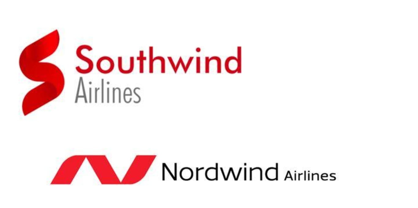 Логотипы авиакомпаний Southwind и Nordwind. Фото: motolkohelp