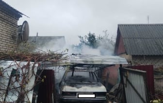 Mercedes сгорел в Ляховичах