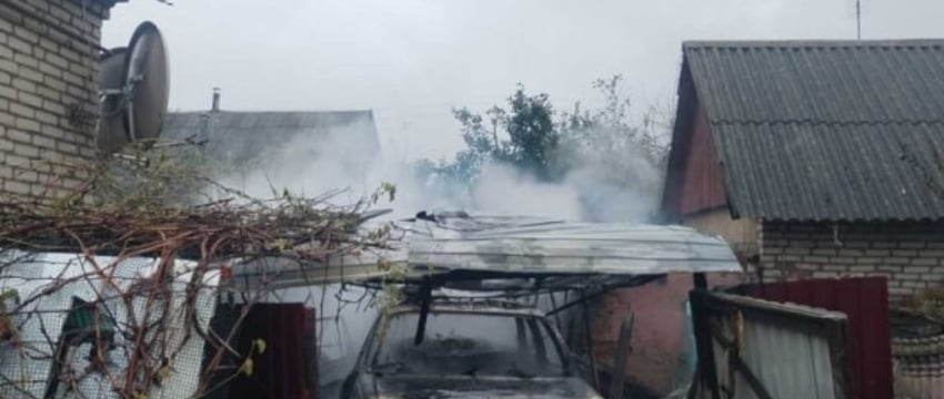 Mercedes сгорел в Ляховичах