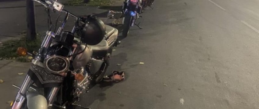 Мотоциклист опрокинулся в Барановичах и сбил человека