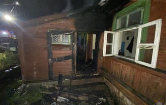 В Гродно горел дом, в котором никто не живет
