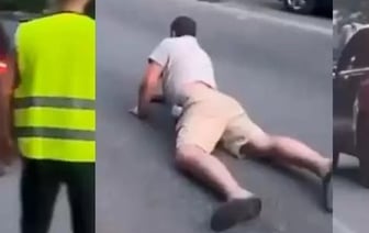 Конфликт на границе: водитель на BMW XM прорвался через «народную дружину»