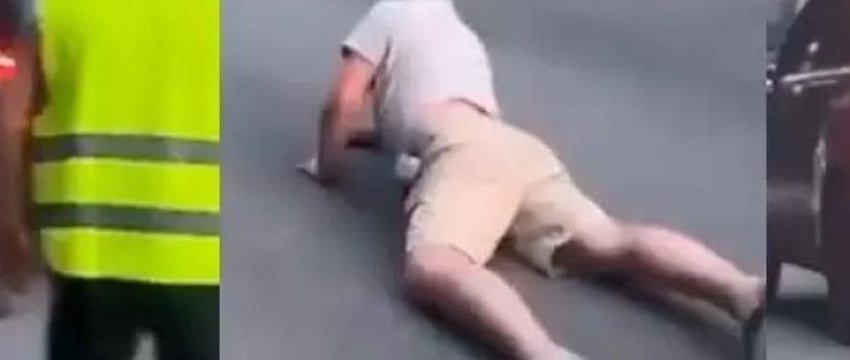 Конфликт на границе: водитель на BMW XM прорвался через «народную дружину»