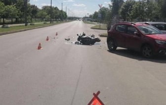 ДТП в Ивацевичах: автомобиль Renault столкнулся с мотоциклом Yamaha
