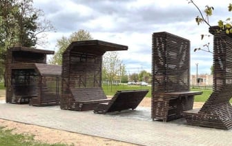 В Бресте в микрорайоне Дубровка установлены стильные скамейки