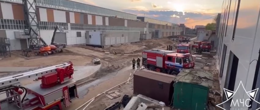 Пожар на велозаводе в Минске: спасатели потушили огонь