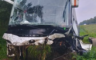 Пассажирский автобус Вильнюс – Могилев оказался в кювете