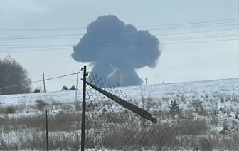 В Белгородской области разбился Ил-76 с пленными ВСУ на борту — Видео