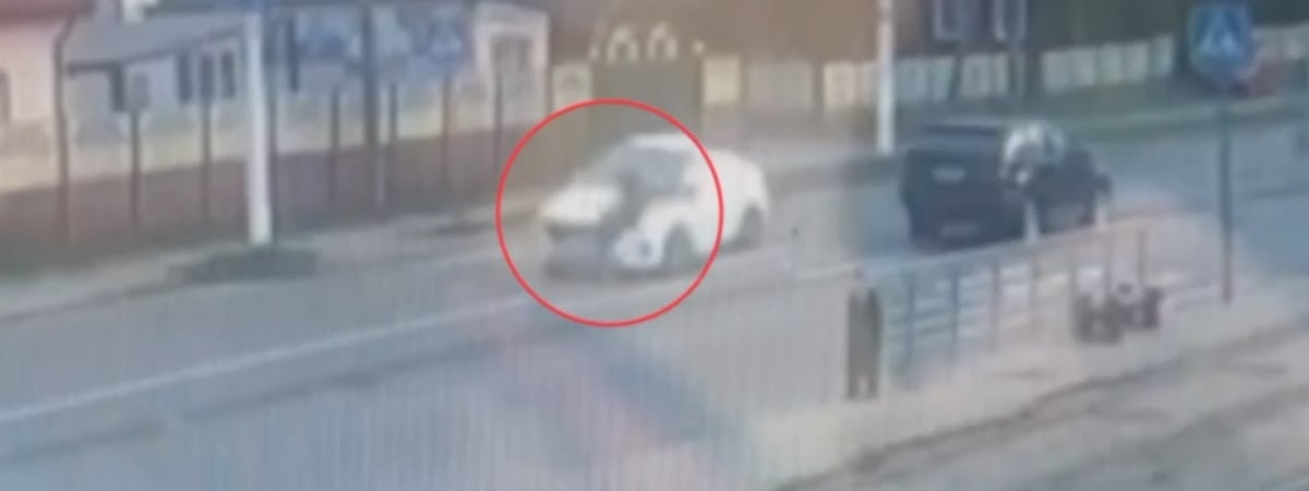В ГАИ показали, как в Витебске легковушка сбила на переходе 9-летнего мальчика — Видео
