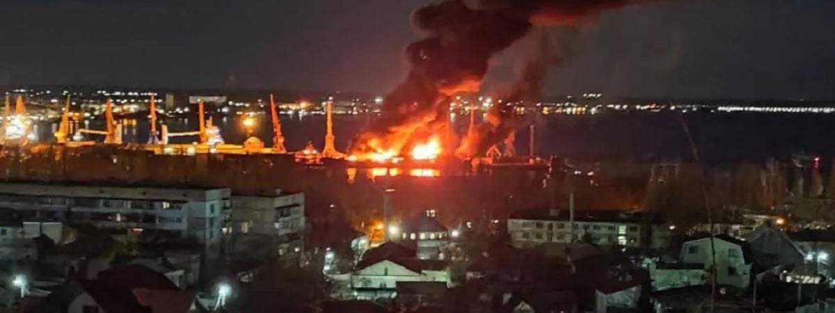 Украинцы уничтожили российский большой десантный корабль «Новочеркасск»