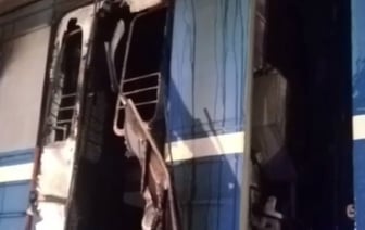 Электричка загорелась в Минском районе