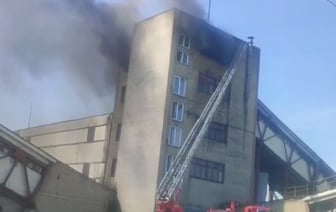 Пожар на торфобрикетном заводе в Старобине