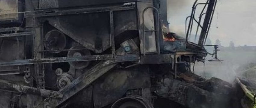 В Пружанском районе мужчина получил ожоги при тушении зерноуборочного комбайна