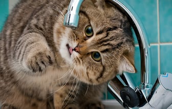 Почему кошки пьют воду из-под крана и из унитаза? Вот 3 удивительные причины — Полезно