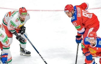 Поражение сборной Беларуси по хоккею от России 25 в Омске