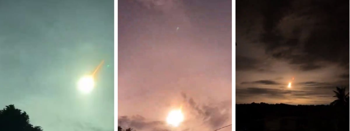 В небе над Филиппинами сняли на видео горящий метровый астероид 2024 RW1 — Видео