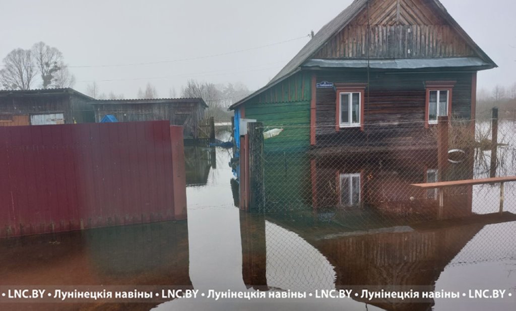 Подтопления подворий фиксируются в Лунинецком районе. Фотофакт