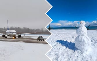 «Белавиа» из-за сильных снегопадов отменила и перенесла рейсы на курорты Грузии и Сочи — Видео