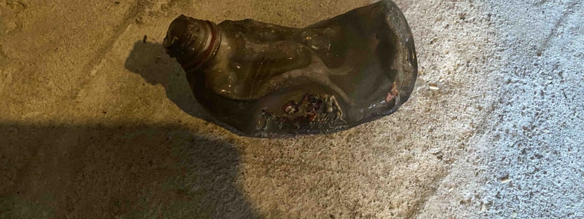 В Гродно дети нашли на даче бутылку с растворителем и подожгли ее