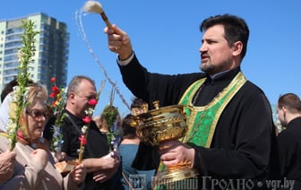 Празднование Вербного воскресенья в Гродно