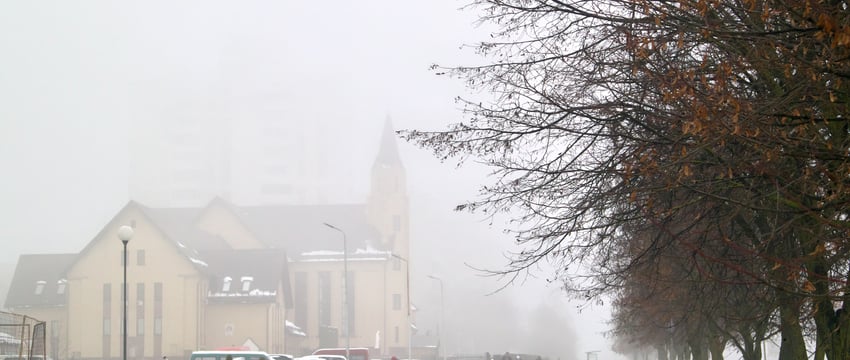 Аномальный туман над Витебском. Фото