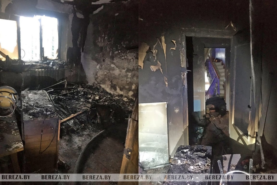 В Белоозёрске при пожаре погиб молодой человек