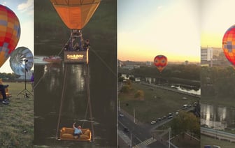 Воздухоплавателя, буксировавшего в Витебске диван аэростатом, наказали штрафом